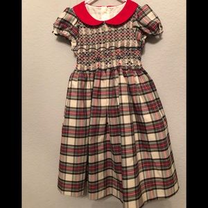 Girl size 4/5 smocked dress  plaid